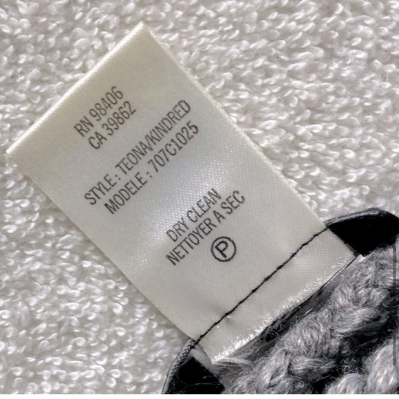 5/$25 Theory Grey Wool Viscose Mohair Blend Knit Toque Beanie Hat - Picture 7 of 12